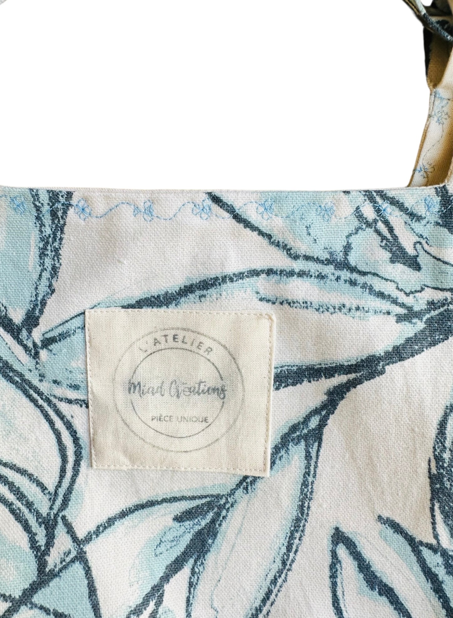 Sac en tissu Blue Leaves