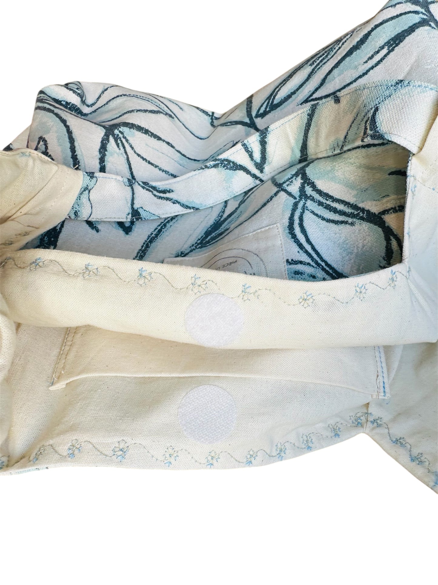 Sac en tissu Blue Leaves