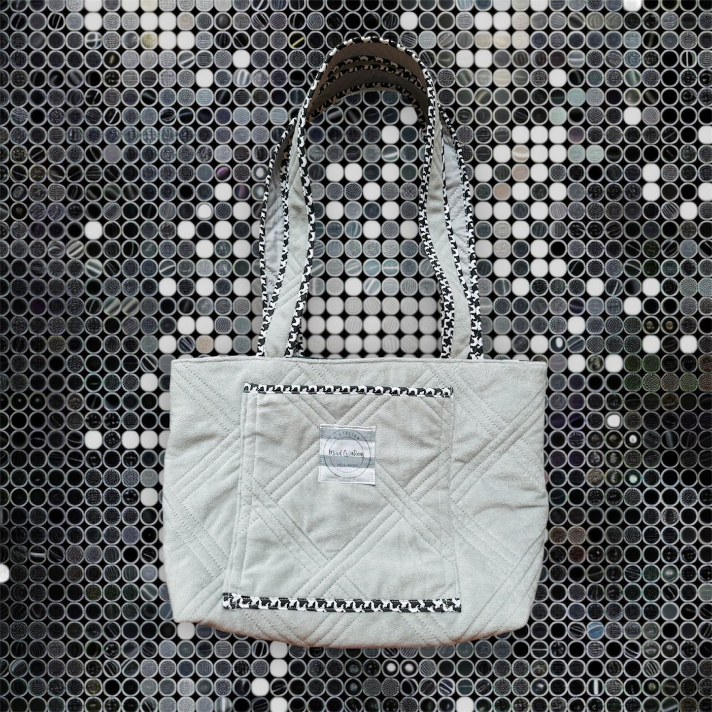 Sac matelassé gris galet