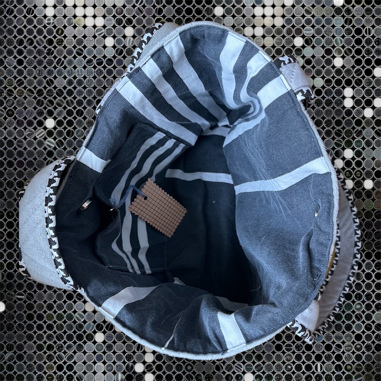 Sac matelassé gris galet